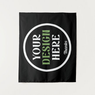 Tenture Code QR de logo noir personnalisé pour la marque c