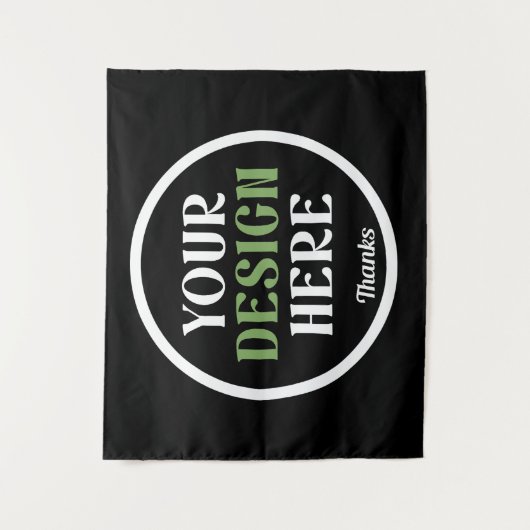 Tenture Code QR de logo noir personnalisé pour la marque c (Devant)