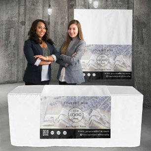 Tenture Code QR du logo de la boutique éphémère Photo du v