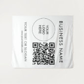 Tenture Code QR du logo de la partie de l'événement (Devant (Horizontal))