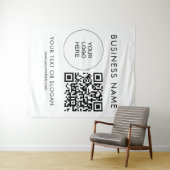 Tenture Code QR du logo de la partie de l'événement (En situation (horizontale))