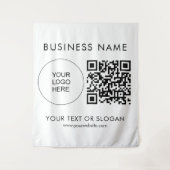 Tenture Code QR du logo de la partie de l'événement (Devant)