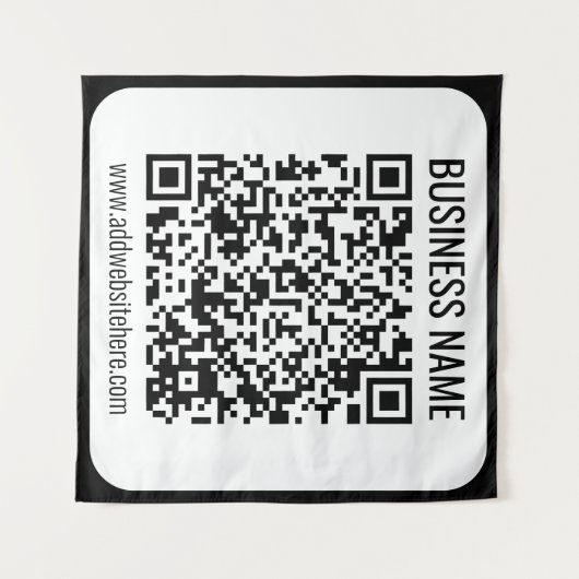 Tenture Code QR instantané (entrez l'URL de votre site Web (Devant (Horizontal))