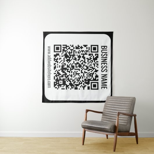 Tenture Code QR instantané (entrez l'URL de votre site Web (En situation (horizontale))