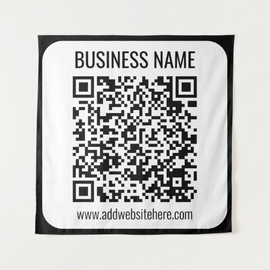 Tenture Code QR instantané (entrez l'URL de votre site Web (Devant)