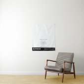 Tenture Code QR Logo de la boutique éphémère Tapis de tabl (En situation)