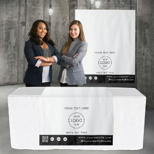 Tenture Code QR Logo de la boutique éphémère Tapis de tabl
