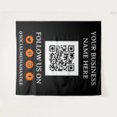 Tenture CODE QR & MÉDIAS SOCIAUX Promotion d'événement com (Devant (Horizontal))
