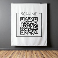 Code QR Minimaliste Blanc Scannez-Moi Entreprise