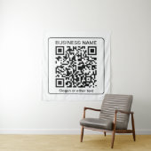 Tenture Code QR numérisable modifiable + votre nom d'entre (En situation)