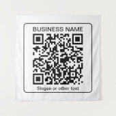 Tenture Code QR numérisable modifiable + votre nom d'entre (Devant)