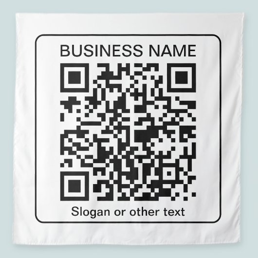 Tenture Code QR numérisable modifiable + votre nom d'entre