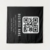 Tenture Code QR personnalisable & conception de texte modi (Devant (Horizontal))