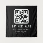 Tenture Code QR personnalisable & modèle de texte modifiab (Devant)