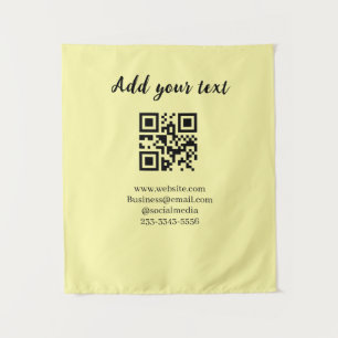 Tenture code QR personnalisé simple ajoutez votre nom text