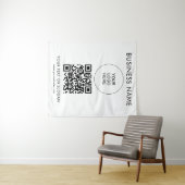 Tenture Code QR personnalisé - Texte du logo du parti (En situation (horizontale))