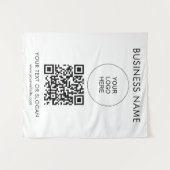 Tenture Code QR personnalisé - Texte du logo du parti (Devant (Horizontal))