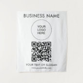 Tenture Code QR personnalisé - Texte du logo du parti (Devant)