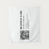 Tenture Code QR personnalisé & Texte rétro-moderne modifia (Devant)