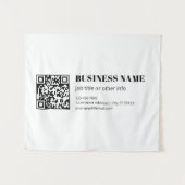Tenture Code QR personnalisé & Texte rétro-moderne modifia (Devant (Horizontal))