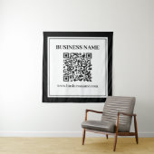 Tenture Code QR professionnel | Noir & Blanc (En situation)