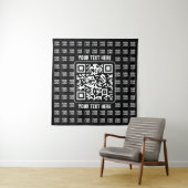 Tenture Code QR promotionnel (modifiable) avec motif de lo (En situation)