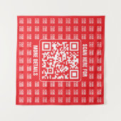 Tenture Code QR promotionnel (modifiable) avec Motif Logo (Devant (Horizontal))