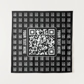 Tenture Code QR promotionnel (modifiable) plus motif de lo (Devant (Horizontal))