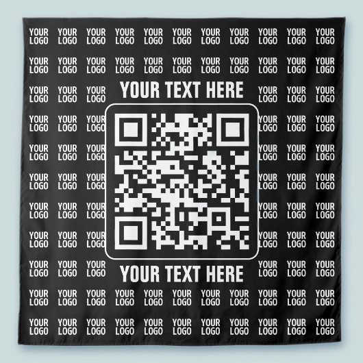 Tenture Code QR promotionnel (modifiable) plus motif de lo