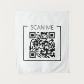 Tenture Code QR Scannez-Moi Minimaliste Entreprise  (Devant)