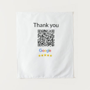 Tenture Code QR simple minimaliste ajouter un logo nom de