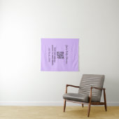 Tenture Code QR simple pour baby shower avec texte de nom (En situation (horizontale))