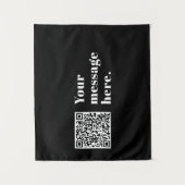 Tenture Code QR téléchargé et texte rétro modifiable (Devant)
