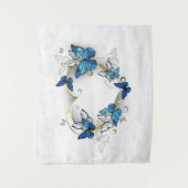 Tenture Coeur bijoux avec papillons Morpho (Devant)