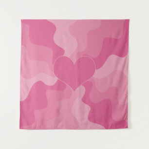 Tenture Coeur d'amour - rose