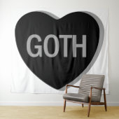 Tenture Coeur de bonbons - Goth (En situation (horizontale))