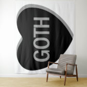 Tenture Coeur de bonbons - Goth (En situation)