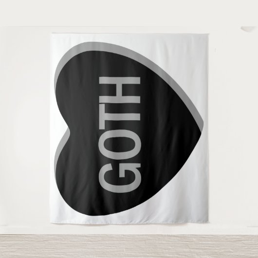 Tenture Coeur de bonbons - Goth (Devant)