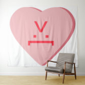 Tenture Coeur de bonbons - Visage diabolique (En situation (horizontale))