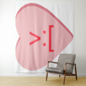 Tenture Coeur de bonbons - Visage diabolique (En situation)