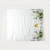 Tenture Coeur Elégant Eucalyptus Verdure Mariage fond (Devant (Horizontal))