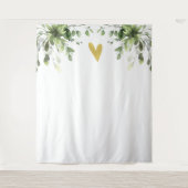 Tenture Coeur Elégant Eucalyptus Verdure Mariage fond (Devant)