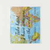 Tenture Coeur, j'ai surmonté le monde. (Devant)