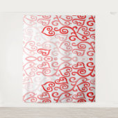 Tenture Coeur Ombre rouge et rose (Devant)