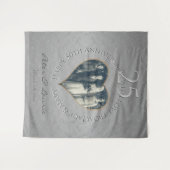 Tenture Coeur photo du 25e anniversaire du Mariage (Devant (Horizontal))