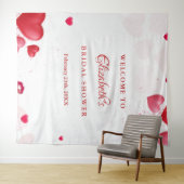 Tenture Cœur rouge rose &amp; Saint-Valentin Bienvenue à l (En situation (horizontale))