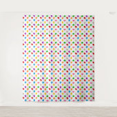Tenture Cœurs Amour Motif Design Blanc Coloré (Devant)
