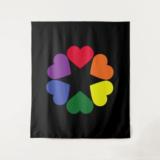 Tenture Coeurs de fierté LGBT (Devant)