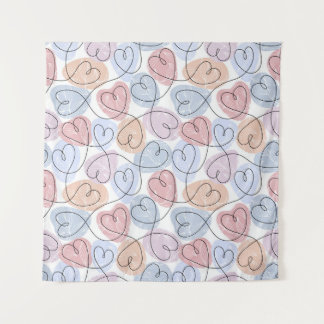 Tenture Cœurs doux : Ligne continue pour la Saint-Valentin