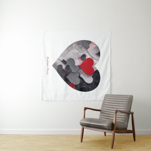 Tenture Coeurs enchantés (En situation (horizontale))